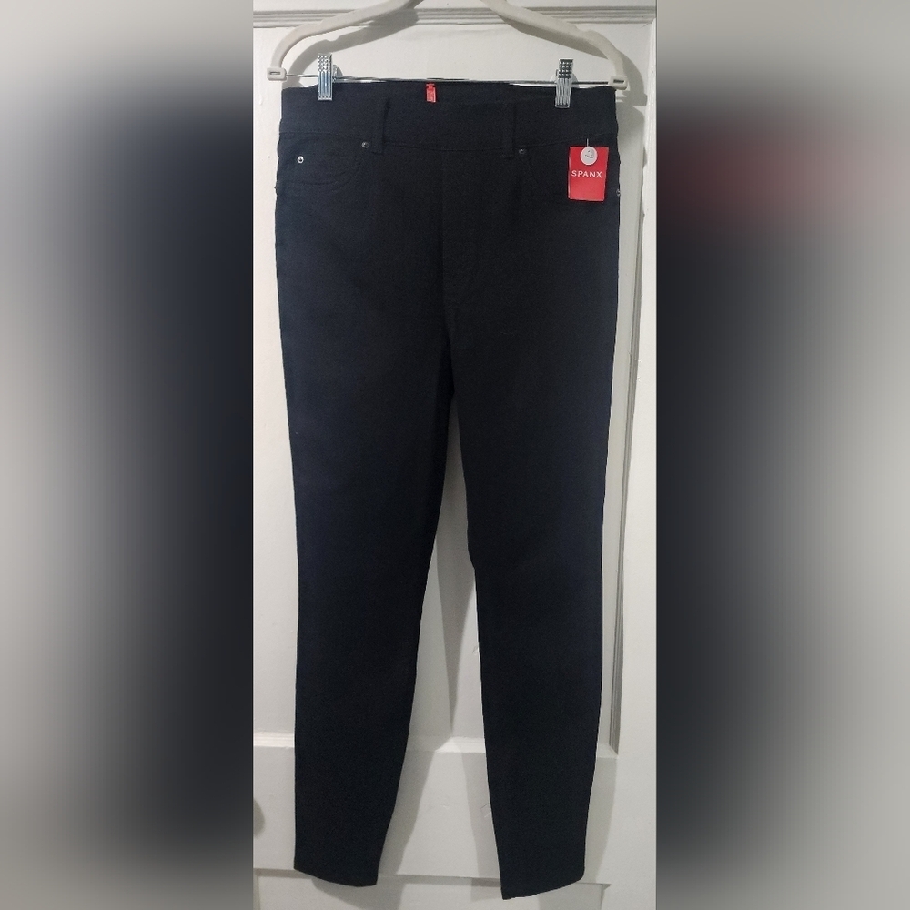 ✨️SPANX SPANXshape High-Rise Ankle Skinny Jeans - Black - Size L Tall (NWT) - Picture 2 of 10